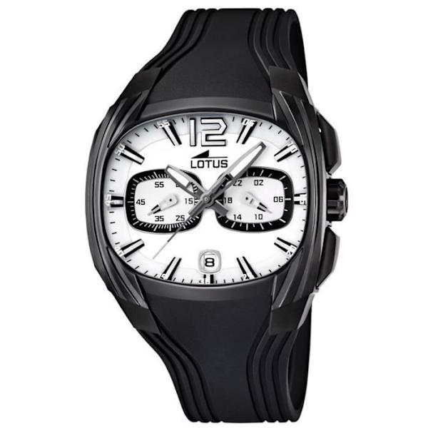 Herreur - LOTUS - DOOM 15757-A - Quartz - Kronograf - Sort/Hvid Svart vit