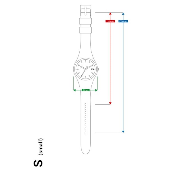 Ur - ICE WATCH - Ice Glam Rock - Hvid silikone - Vandtæthed 10 Atm - Str. S Vit