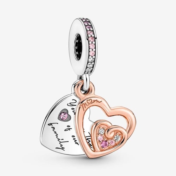 Charm vedhæng - MÆRKE - Double Hearts of Infinity - Metal - Blandet - Voksen