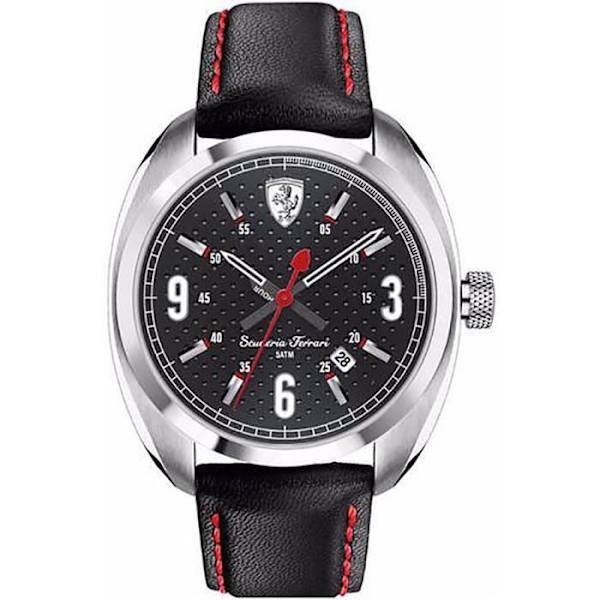 Kello - FERRARI - FORMULA SPORTIVA 0830238 - Nahka - Kvartsi - Urheilullinen Svart silver