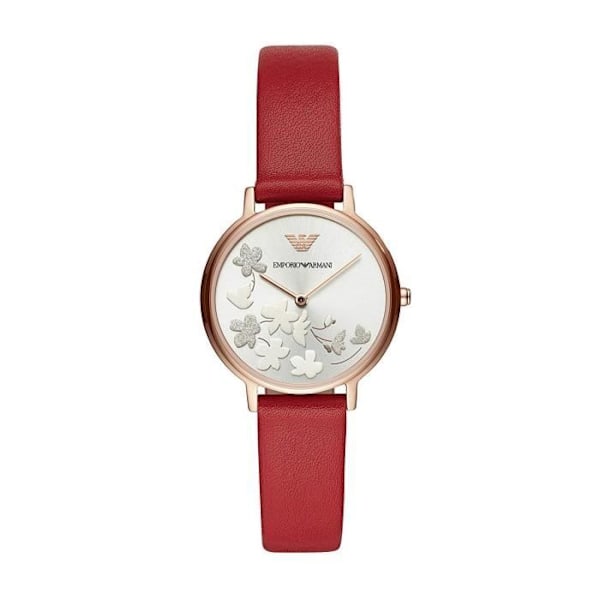 Klocka - Emporio Armani - AR11114 - Rött läder - 32mm - Analog Quartz Röd
