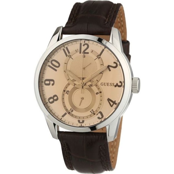 GUESS herrklocka W95127G2 Brun, Guld