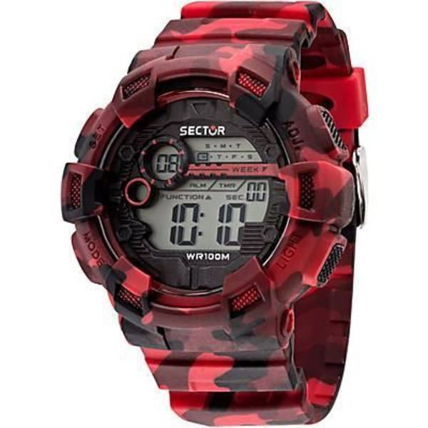 Ur - Sektor - Expander R3251479004 - Quartz - Digital - Sort Svart