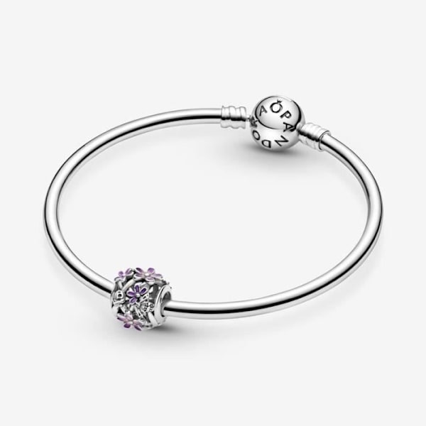 Charm - PANDORA - Harjakattoinen Violet Daisy - Hopea - Purppura - Aikuiset naiset Grå