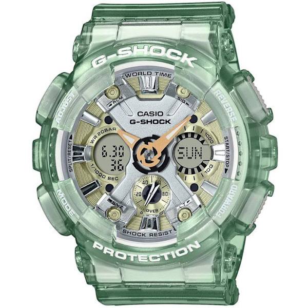 Ur - Casio - GMA-S120GS-3AER - Kvarts - Analog - Grøn plastikstrop Grön