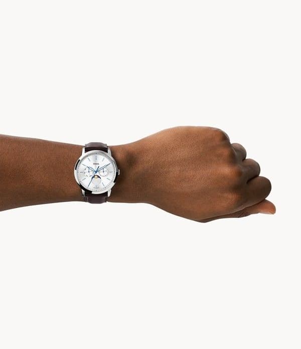 Fossil Quartz Multi-Dial Herrklocka Brunt läderarmband FS5905 kastanj