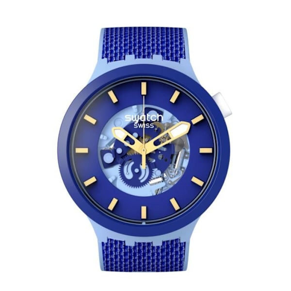 Kello - Swatch - BOUNCING BLUE - 47mm - Silikoni - Vedenpitävyys 10 Atm Pastellblå, Beige