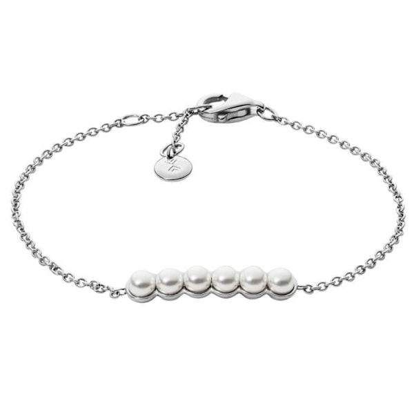 Armbånd - Skagen - AGNETHE - Rustfrit stål - Sølvfarvet - 19 cm Silver, Vit