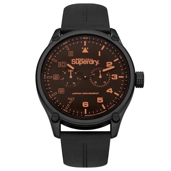Herreur - Superdry - SYG208OB - Kvarts - Analog - Læder