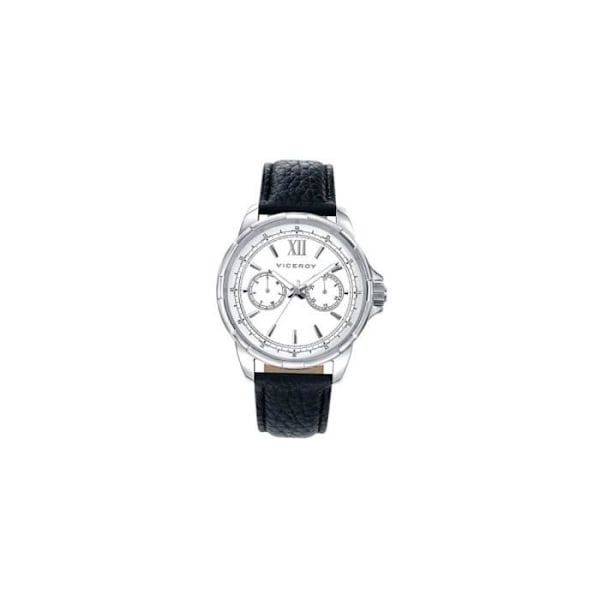 VICEROY UR MOD. MÆND 401033-03 - MULTIFUNKTIONER - RUSTFRI STÅL KASSE - 40 mm - LÆDER/CUOIO STRAP - VANDSTÅENDE: 50 ME U