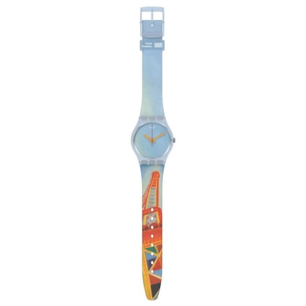 Kvinders silikone/plastikrem - SWATCH - Swatch Eiffel Tower Watch By Robert Delaunay - Materiale farve: Blå Blå