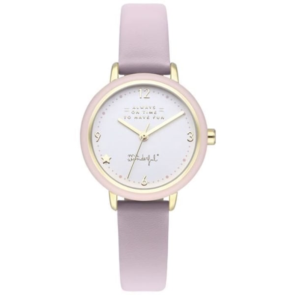 Ur - MR WONDERFUL - WONDERFUL TIME WR25100 - Kvarts - Læder - Analog Gul, lyserød, hvid