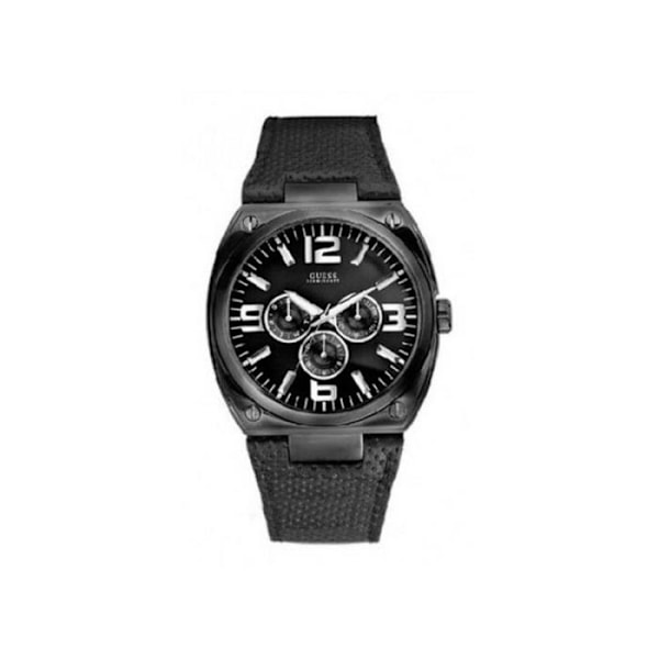 Ur - Guess - 95025G1 - Stål - Læder - 44 mm - Vandmodstand 3 ATM Svart