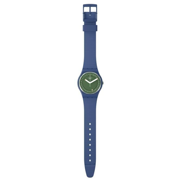 Klocka - SWATCH - CYCLES OF INDIGO - 34mm - Silikon - Vattentålighet 3 ATM Indaco