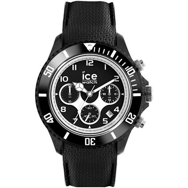 Klocka - ICE-WATCH - ICE dune Black - Chrono - Silikon - Extra-stor Svart