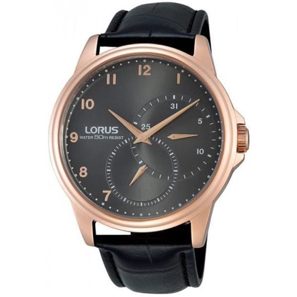 Ur - LORUS - HOMBRE CLÁSICO RP664BX9 - Læder - Kvarts - Analog Svart, grå, rosa