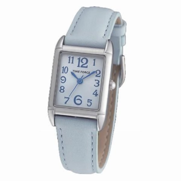 Kello - Time Force - TF3357B03 - Kvartsi - Analoginen - Sininen Nahka