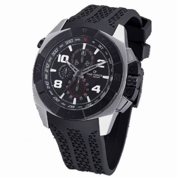 Kello - Time Force - TF4029M01 - Kvarts - Analoginen - Musta