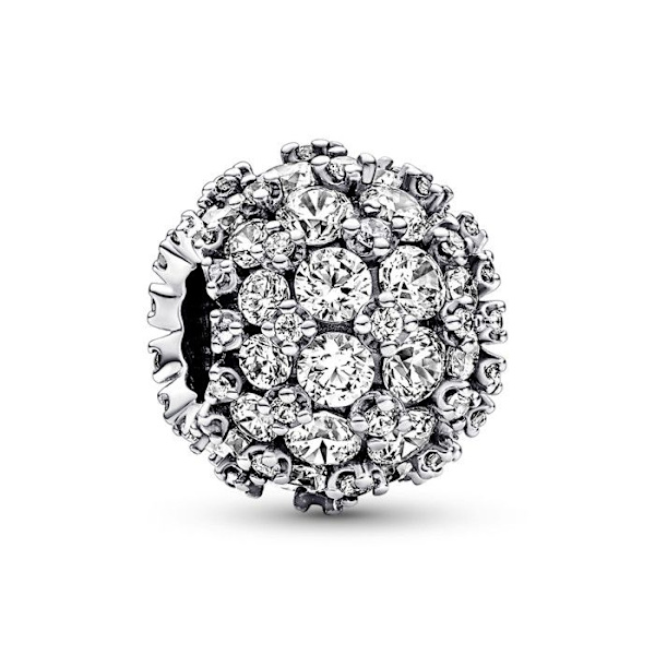 Pandora Round Pavé Charm 792630C01 Grå