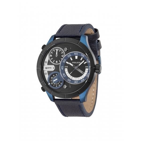 Ur - Police - PL.14638XSBLB-02 - Quartz - Læder - Blå Blå