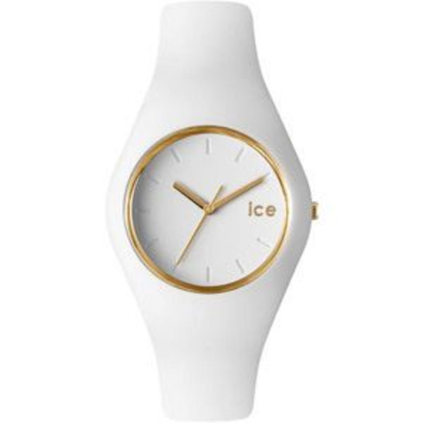 ICE glam Hvidt ur - ICE-WATCH - Silikone rem - Vandtæthed 10 Atm - Kvarts - Mineralglas Vit