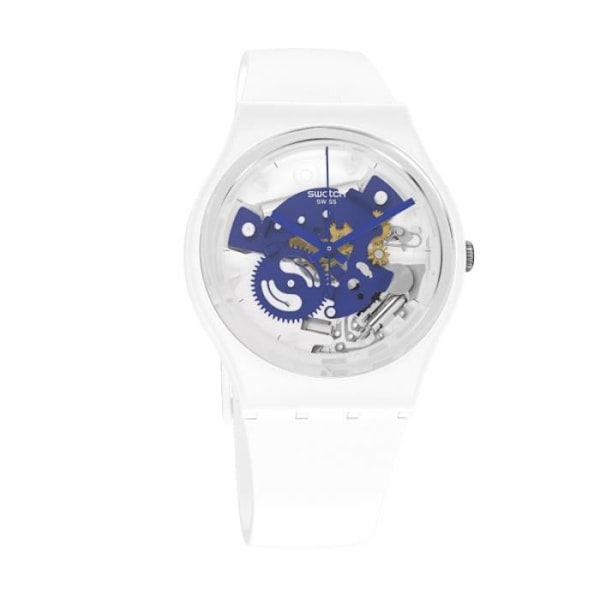 Klocka - SWATCH - TIME TO BLUE SMALL - Biokeramik 34mm - Vattentät 30 Atm - Unisex Vit blå