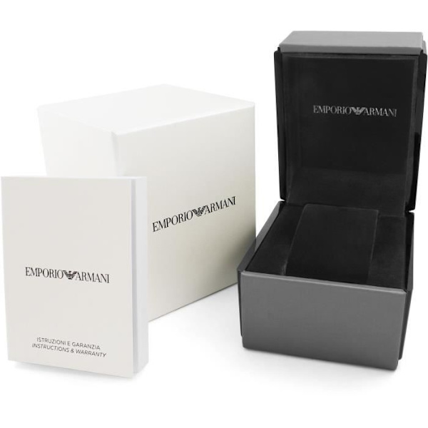 Ur - Emporio Armani - AR1921 - Rustfrit stål - Sort - 5 ATM vandtæthed Rose Guld & Silver