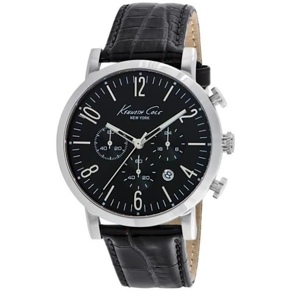 Klocka - Kenneth Cole - 10020826 - Analog - Läder - Svart