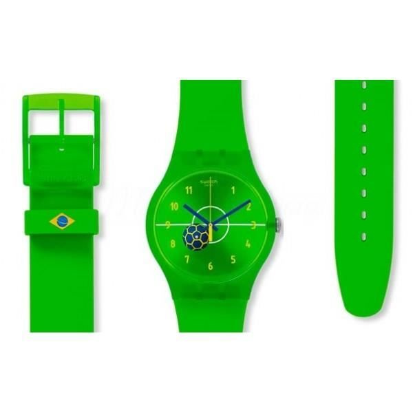 Kello - SWATCH - ENTUSIASMO - 42mm - Vesitiiviys 30m - Vihreä kellotaulu