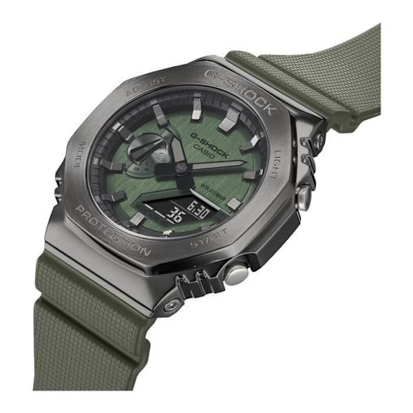 Ur - Casio - GM-2100B-3AER - Kvarts - Analog - Grøn plastrem Grön
