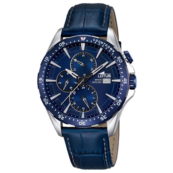Ur - LOTUS - UL18312/3 - Multifunktion - Blåt læder - Analog Quartz Blå, Silver