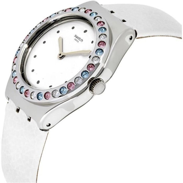 Klocka - Swatch - YLS201 - Vitt läder - Quartz - Unisex 33mm Vit