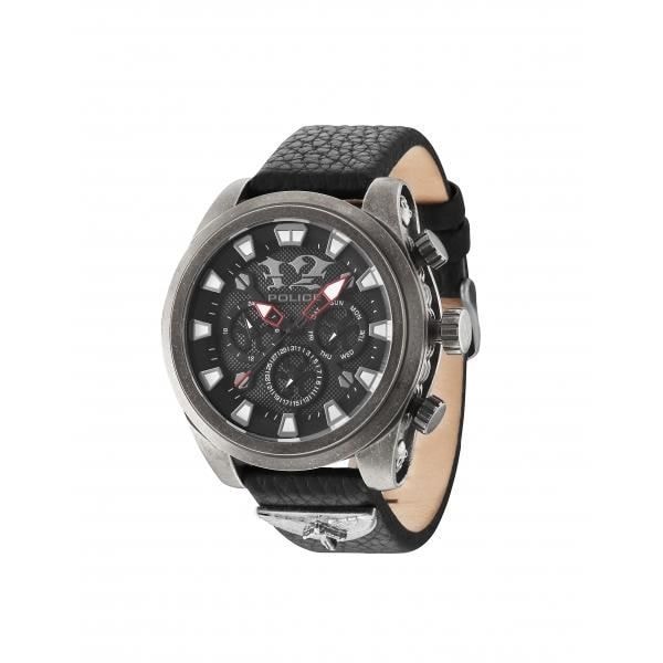 Ur - Police - PL.14473JSQS-02 - Kvarts - Analog - Sort læder