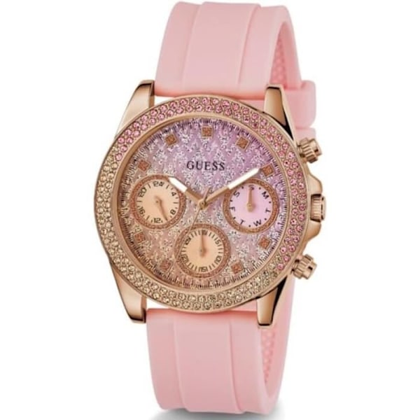 Klocka - Guess - Get in Touch Foundation GW0032L4 - Kvarts - 38 mm - Silikon Rosa Flerfärgad, rosa