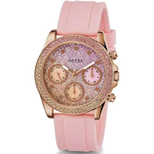 Ur - Guess - Get in Touch Foundation GW0032L4 - Kvarts - 38 mm - Silikone Rose Flerfärgad, rosa