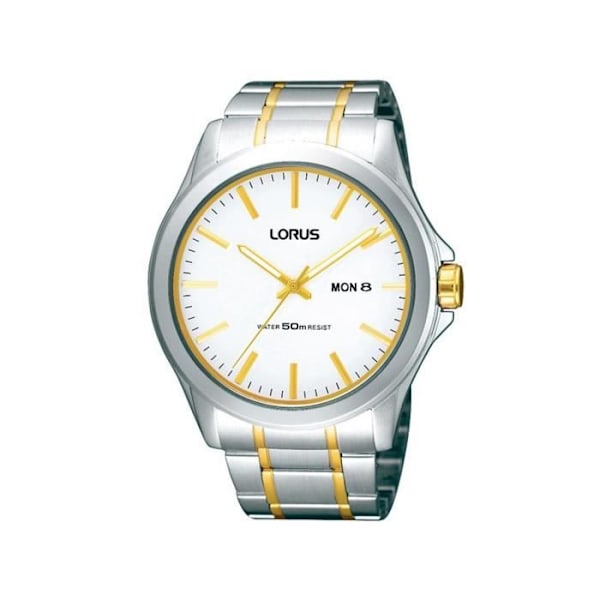 Ur - Lorus - RXN61CX9 - Analog Quartz - Hvid urskive - Gråbelagt stålarmbånd Grå Vit