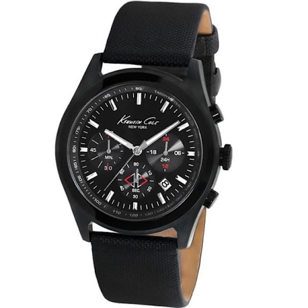 Ur - Kenneth Cole - KC1901 - Kvarts - Analog - Sort Læder Svart