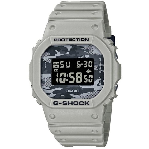 Casio - Herreur - Quartz - Digital - Sort plastikrem - DW-5600CA-8ER grå