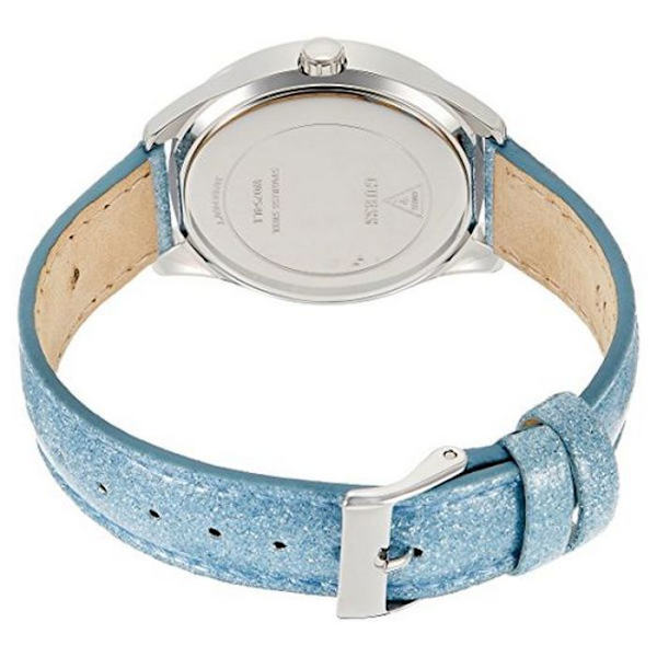 Damur - GUESS - SWEETIE W0754L1 - Kvarts - Analog - Rund - Läder/ Rostfritt stål Blå, Silver