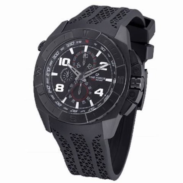 Kello - Time Force - TF4029M14 - Kvartsi - Analoginen - Musta