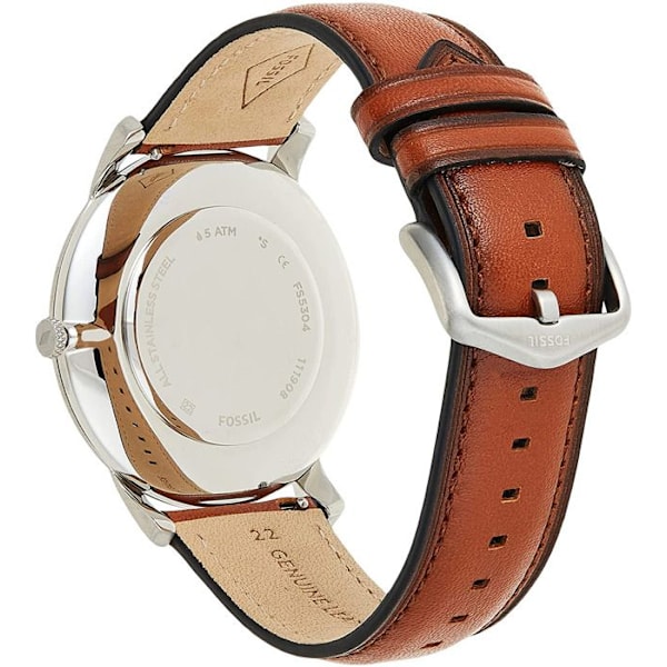 Kello - FOSSIL - FS5304 - 44MM - Nahka - Ruostumaton teräskotelo - Kvartsi