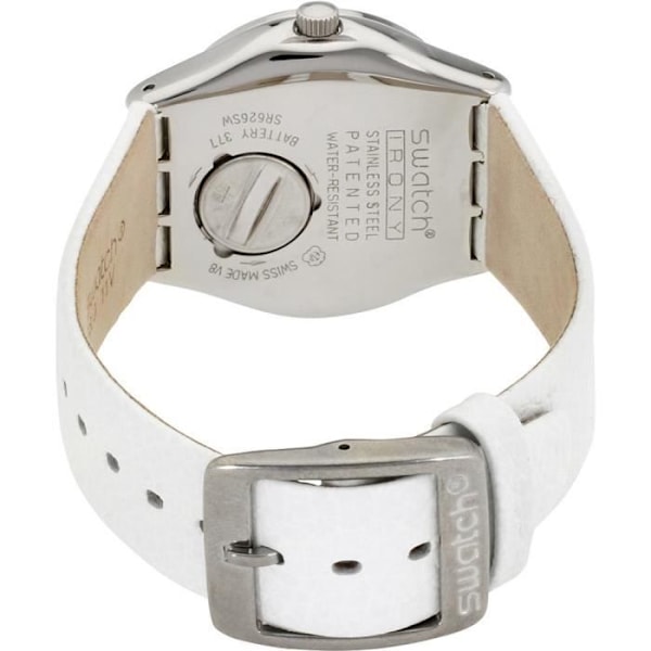Klocka - Swatch - YLS201 - Vitt läder - Quartz - Unisex 33mm Vit