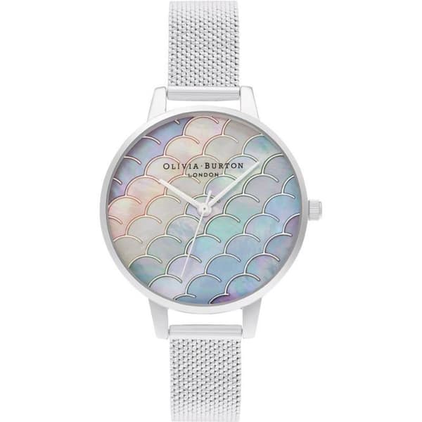 Ur - Olivia Burton - OB16US46 - Læder og rustfrit stål - 34 mm - Kvarts grå/grå
