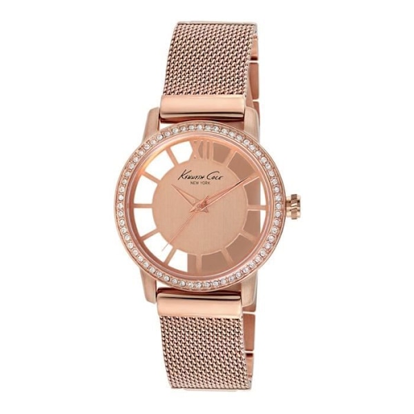 Ur - KENNETH COLE - IKC4955 - Milanese mesh armbånd - 3 ATM vandtæt - Krystaller Rosa, roséguld
