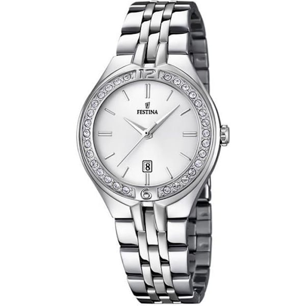 Dameur - Festina - F16867/1 - Rustfrit stål - Kvarts - Vandtæt 50m Grå