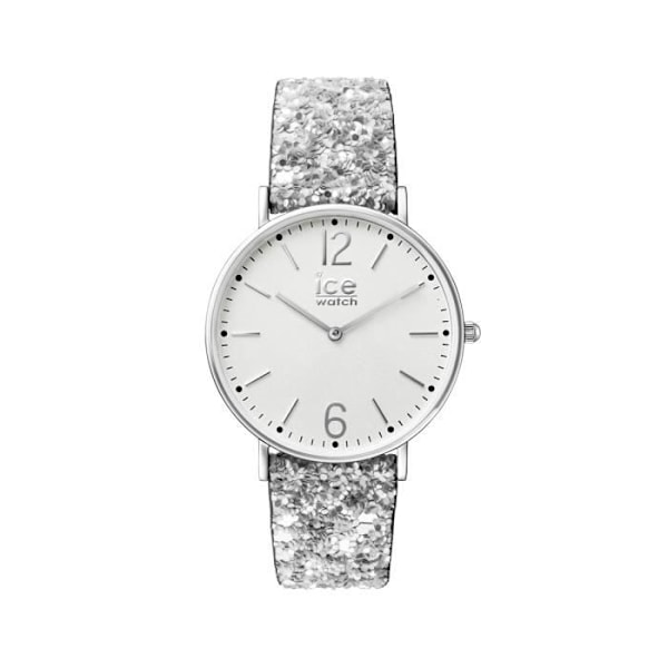 Klocka - Ice-Watch - Madame Silver - 36mm - Vattentät 3 ATM - Glittrande läder Silver