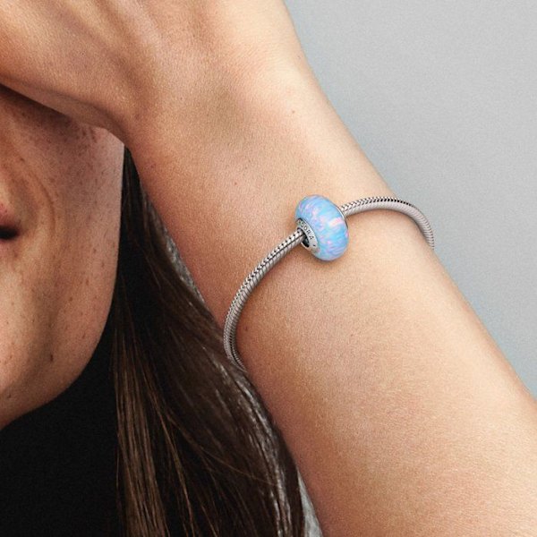 Charm - Pandora - Ocean Blue Opal - Hopea - Nainen - Aikuinen Blå