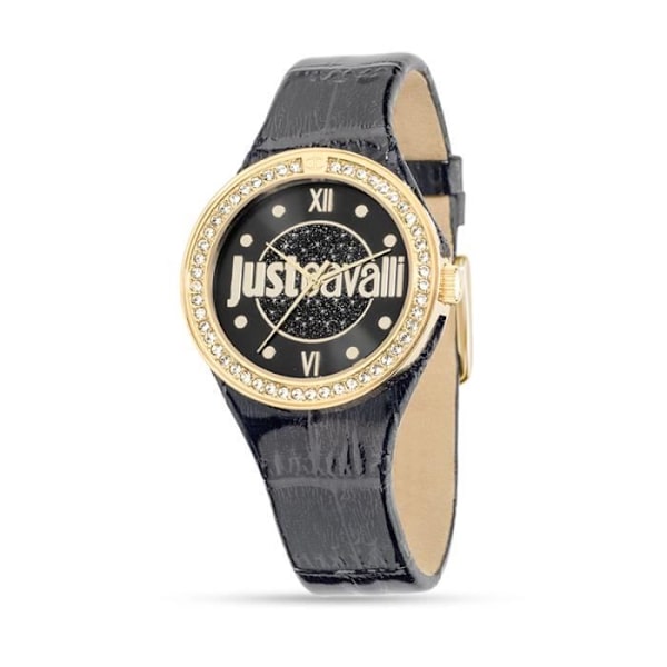 Dameklocka - Just Cavalli - R7251201501 - Kvarts - Analog - Svart Läder Svart