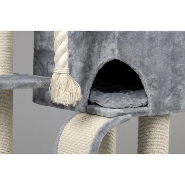 Kattträd - RHRQuality - Kilimanjaro de Luxe - Grå - Stöder 20 kg - Sisalstolpar 12 cm Grå