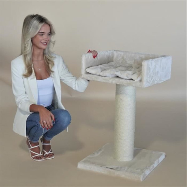 Kissapuu - RHRQuality - Ragdoll Lounge - Kerma - 80cm - Keskikokoisille kissoille ja kissanpennuille Grädde